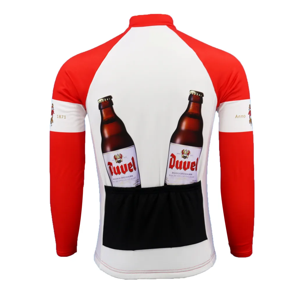 Duvel Beer Winter 2022 Drużyna Jersey Set 19d Pad Pad Pants Ropa Ciclismo Men termal polarowy rower maillot cuotte clo158t