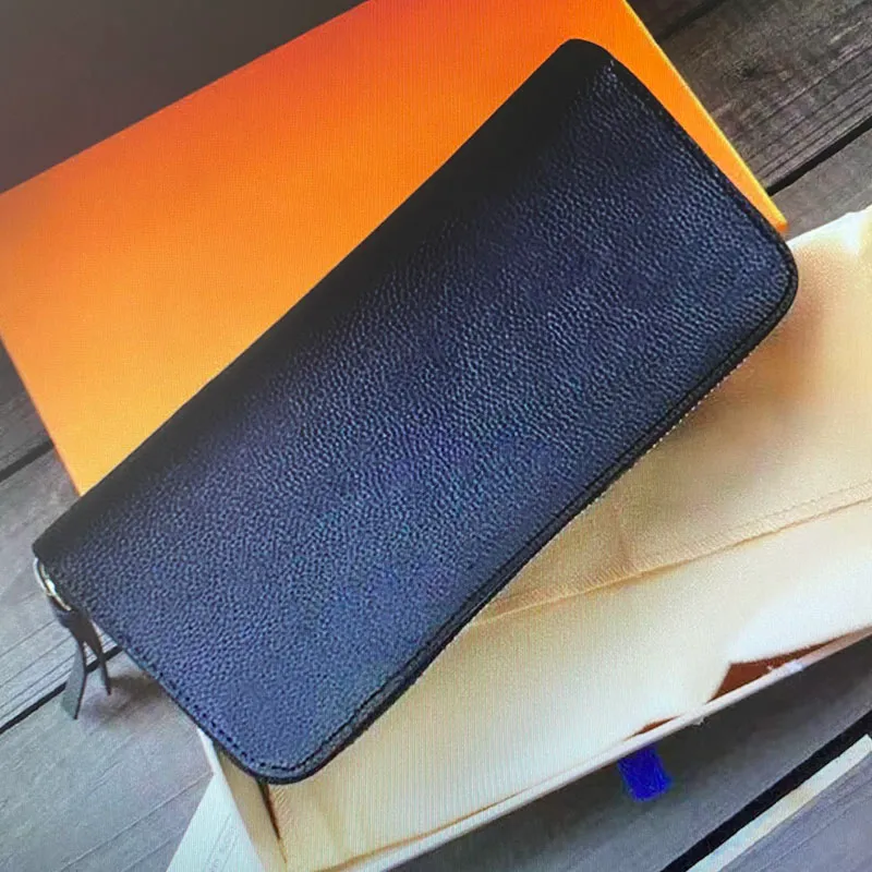 M60171 Top -Qualität geprägtes Emprageder Leder Clemence Zippy Brieftasche für Frauen Langes Reißverschluss Brieftasche Reißverschluss Kartierhalter Bustoren Frau Wal256k