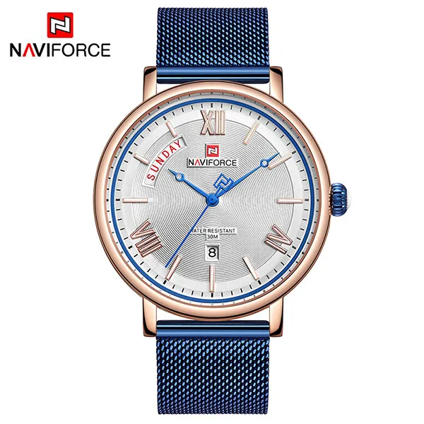 NAVIFORCE Uhr Männer Mode Business Uhren männer Casual Wasserdichte Quarz Armbanduhr Edelstahl Mesh Relogio Masculino2812