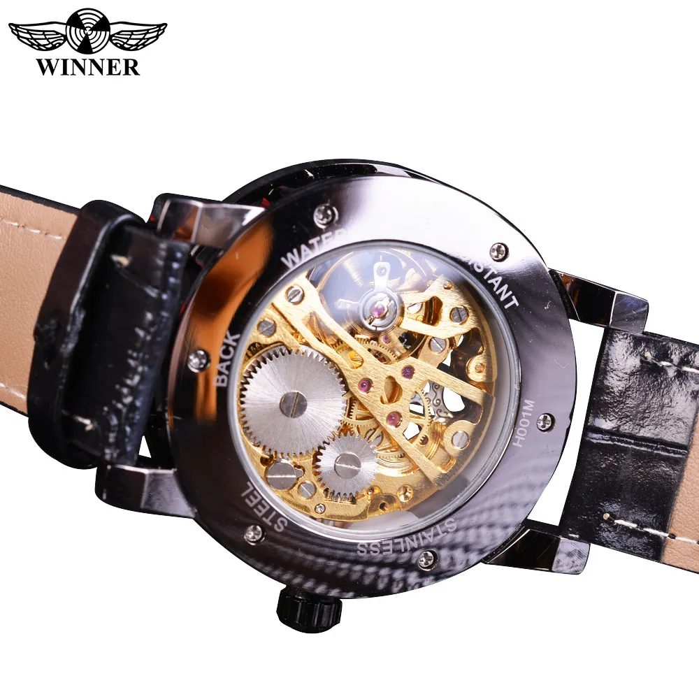 Transparant Goud Horloge Mannen Horloges Topmerk Luxe Relogio Mannelijke Klok Mannen Casual Horloge Montre Homme Mechanisch Skeleton Horloge Wat212J