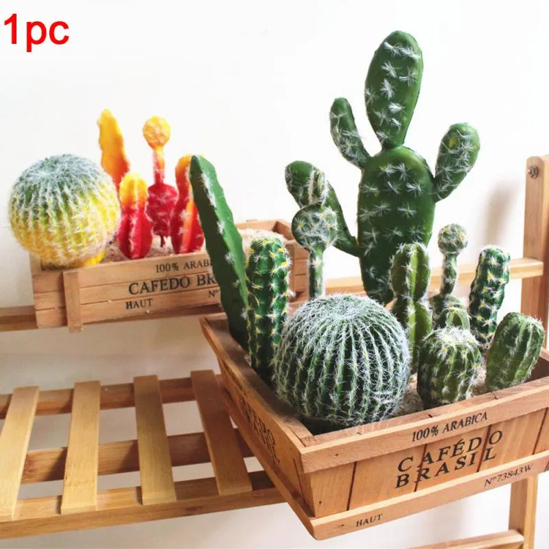 Simulation Plantes Creative DIY Paysage Faux Cactus Jardin Vives Succulentes Mariage Maison Bureau Décors Plantes Artificielles1226G