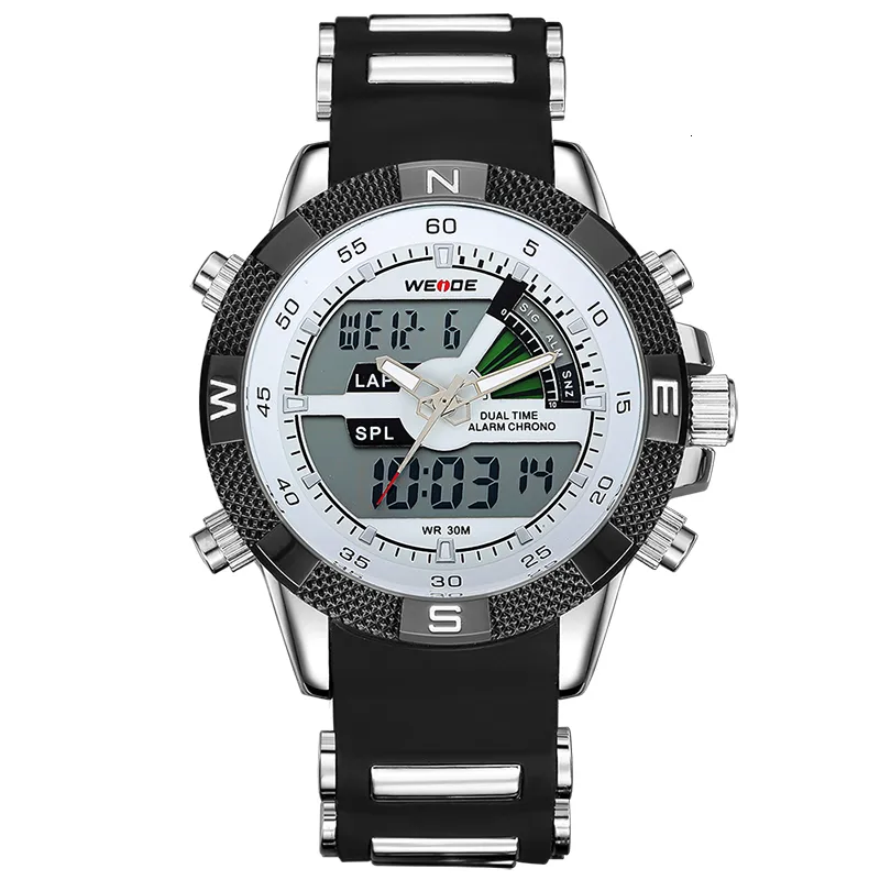 Lüks marka weide erkekler moda spor saatleri erkek kuvars analog led saat erkek askeri bilek saati relogio maskulino ly191310q