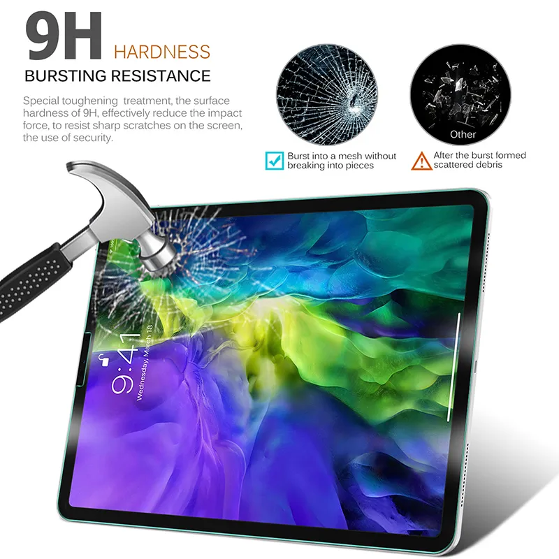Film de protection d'écran de tablette en verre trempé pour iPad Pro 11 pouces 2020, verre de protection avant entièrement couvert pour iPad Pro 11quot 1298312645