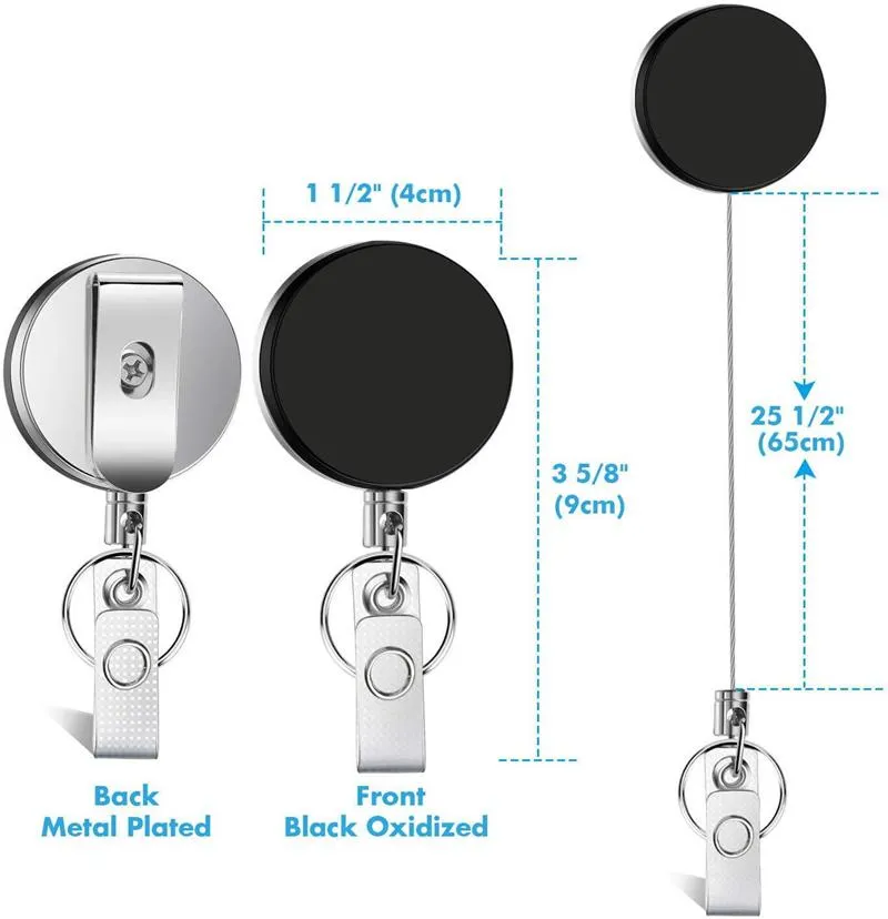 Wire Rope Elastic KeyChain Sporty Recoils Dractable Alarm Key Chain Anti-Lost Telescopic Key Ring Keys Trinket Badge Reel Belt C204D
