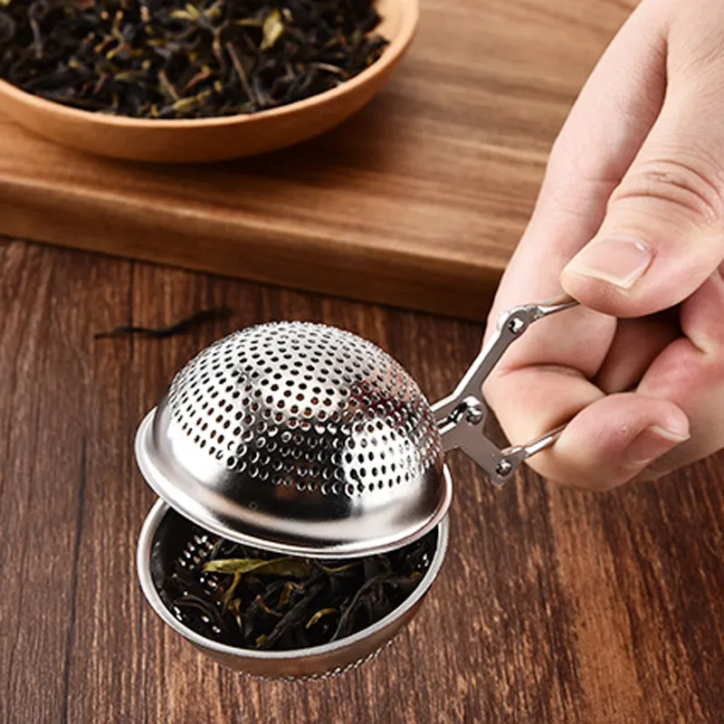 10pic заварочный чайник из нержавеющей стали, многоразовый шарообразный ситечко для чая, металлическая сетка, чайный фильтр, портативный чайник2342
