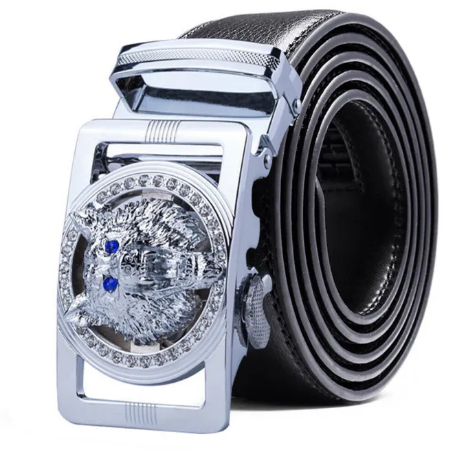 Newest cow genuine leather belts men luxury high quality male straps alloy automatic buckle belt fashion waistband208g