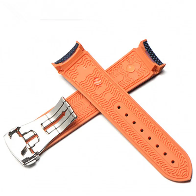Silicone Fabric Canvas Watch Strap For Omegaseamaster Omega Planet Ocean 8900 9900 Watch Band 22MM2848