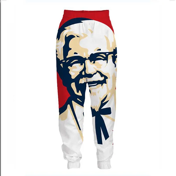 New Men Womens KFC Pułkownik Funny 3D Print Mashing TrackSuits Hip Hop Pants Bluzy TZ02284O