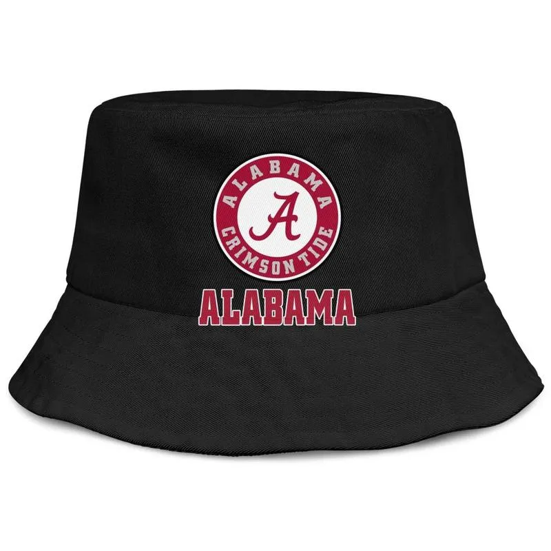 Alabama Crimson Tide für Männer und Frauen Eimerhut-Stile, schlichte Eimer-Baseballkappe, Fußball-Logo, Kokosnussbaum, Core Smoke Mesh, Weiß 222N