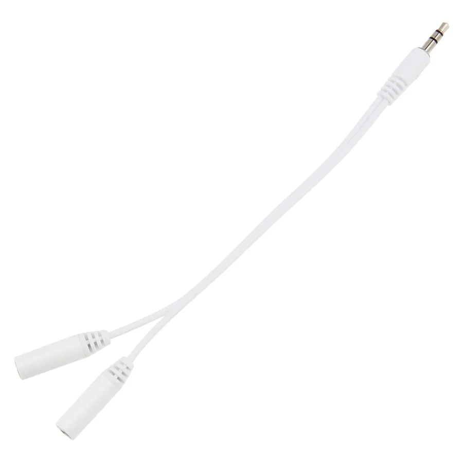 Gniazdo 18cm 3,5 mm Smoklitted Cable Kabel Aux dla komputera Samsung 3,5 mm 1 MALE do 2 Adaptera Audio Saetphone Audio