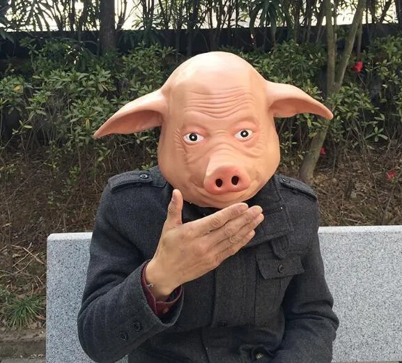 Schweinemaske Horror Schwein Halloween Latex Vollgesichtsmaske Kostümzubehör Overhead WL1271278A