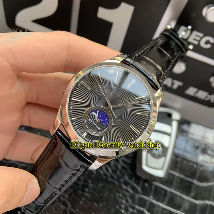 الإصدار Ultra-Thin Moon Phase Master Master Series Q13635E1 DIAL Blue 2824-2 Automatic Mens Watch Steel Case Leather Luxury W2721