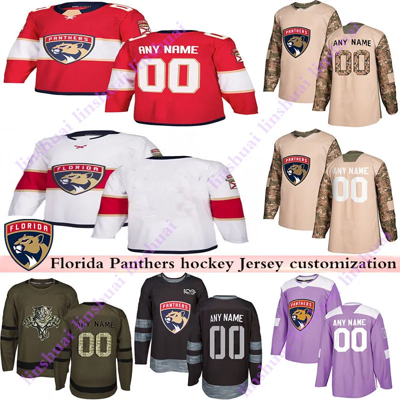 تيشيرتات الهوكي الفانيلة من مجموعة Florida Panthers Jersey 2019 مع