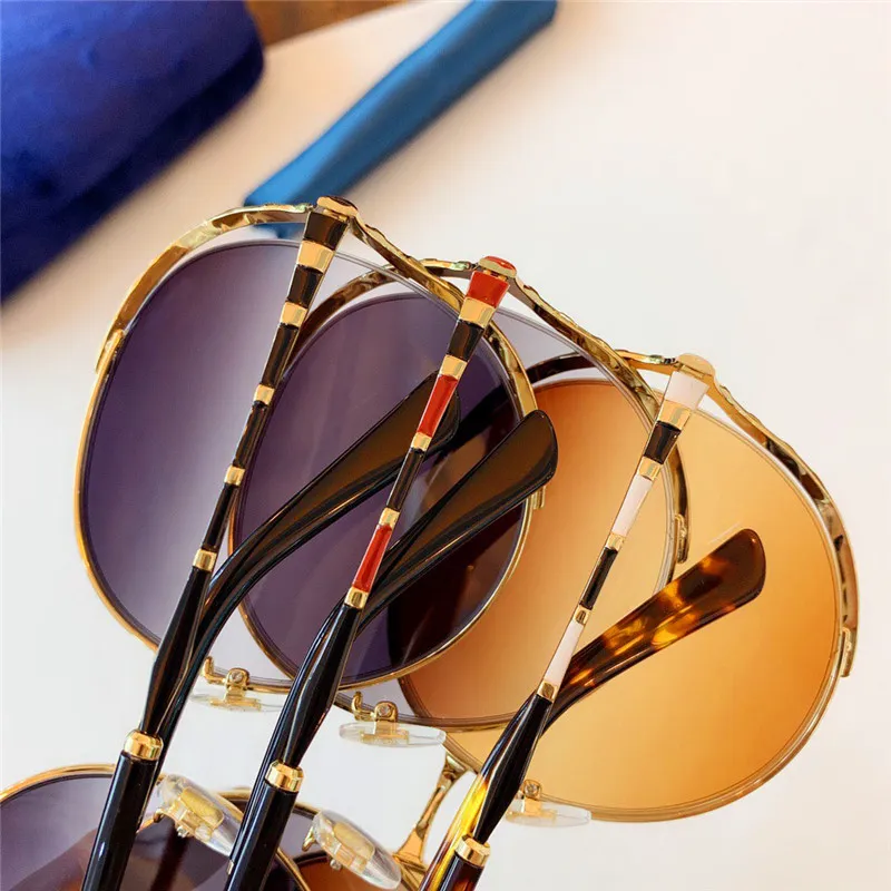 New fashion designer women sunglasses 0595 large frame round hollow frame simple popular glasses top quality uv400 lens outdoor ey271x