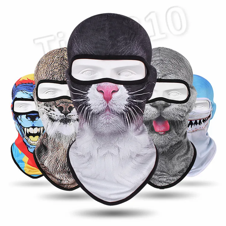 Animaux d'hiver soprt styles 3D Animal Beanie Chapeaux de vélo en plein air Masques de cyclisme Moto Skis Chapeaux Casquettes de sport Masques de fête 5189