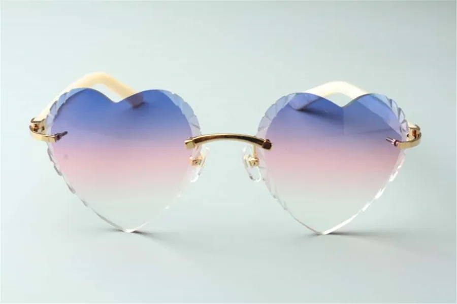 -vente directe de haute qualité nouvelles lunettes de soleil à lentilles coupantes en forme de coeur 8300687 branches de jambes aztèques taille 58-18-135 mm320R