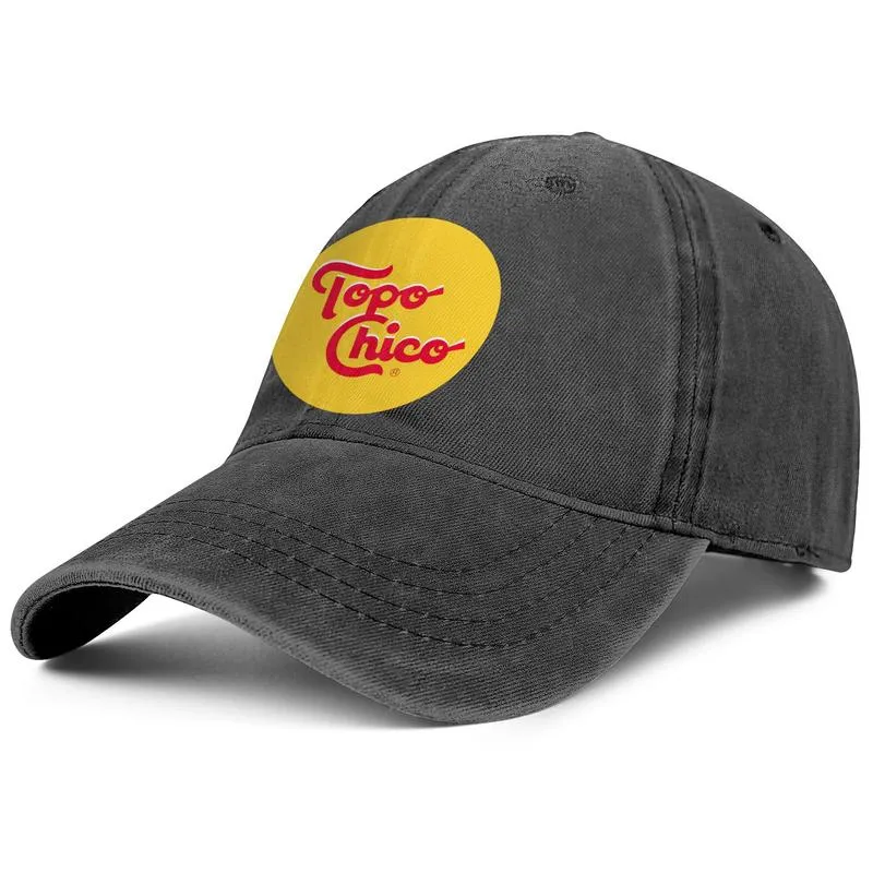 トポコミネラルウォーターユニセックスデニム野球キャップフィットチームスタイリッシュな帽子チコロゴフラッシュゴールドアメリカンフラッグソーダウォーター301H