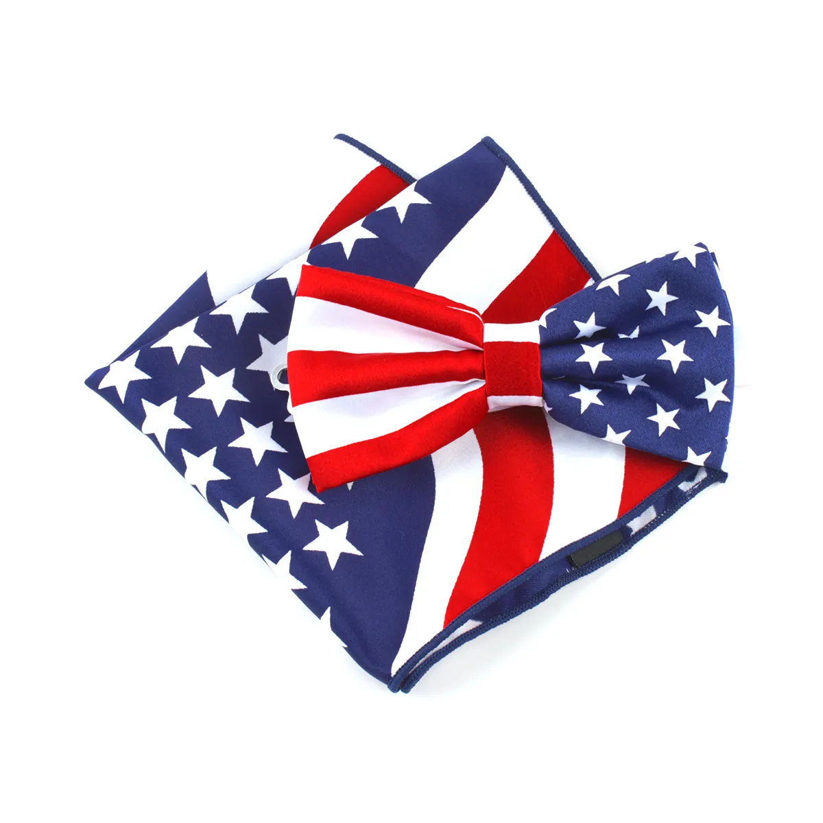 American Flag Patriotic 7 월 4 일 휴일 넥타이 또는 나비 넥타이 미국 국기 보우 티 세트 또는 넥타이 세트 326n
