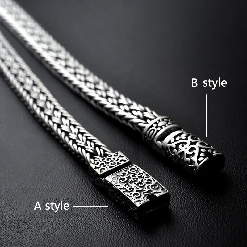 Gagafeel 100% 925 Bracelets en argent largeur 8mm classique fil-câble chaîne à maillons S925 Thai argent Bracelets pour femme hommes bijoux cadeau T236s