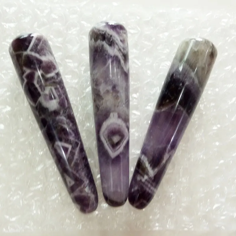 Yoni Wand Natürlicher Amethyst Jade Zauberstab Gesundheitswesen Vaginal Muskelstein Körpermassagegerät für Frauen MX1912286496607