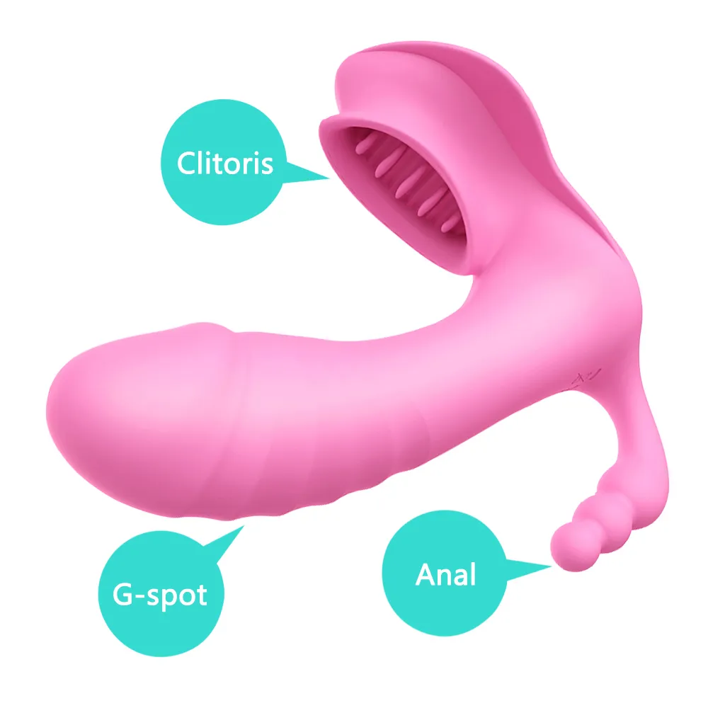 OLO Butterfly Dildo Vibrator Wireless Remote Control Clitoris Stimulator GSPOT MASSAGEURE Vagin Tongue Licking Sex Toy pour femme M4557932