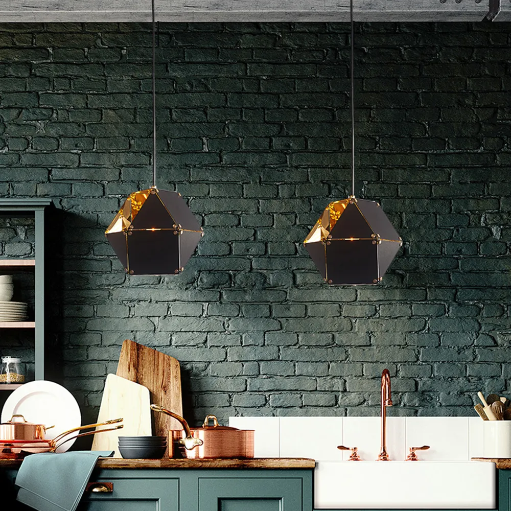 Modern Metal Creative Pendant Light For Living Room Matsal Cirkulär design Hängslampor Heminredning Belysning Ljusmässiga fixturer310H