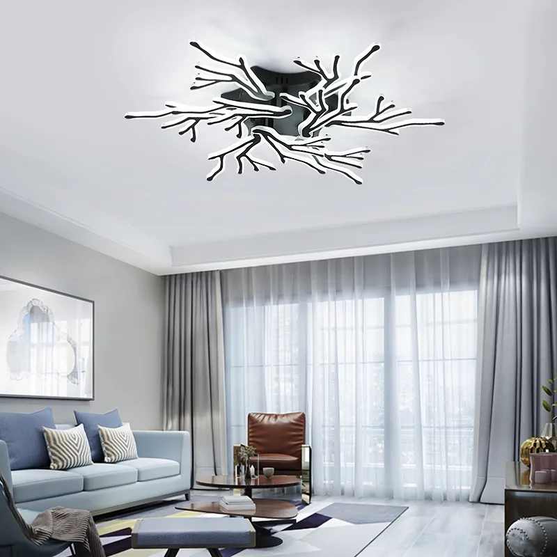 Moderno led luz de teto antler lustre iluminação acrílico plafond lâmpada para sala estar quarto principal 247l