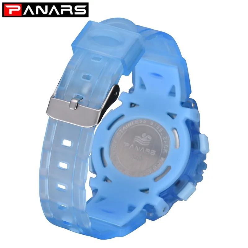 Panars Red Chic New Arrival Kid 's Watches Colorful Led Back Light Light Light Digital Electronic Watch 방수 수영 소녀 시계 83044