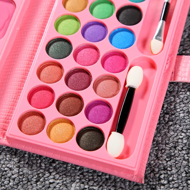 Mode mini plånbok ögonskugga makeup set bärbar spegel ögon skuggpalett 33 färger professionell kosmetisk matt naken ögonskugga w3694230