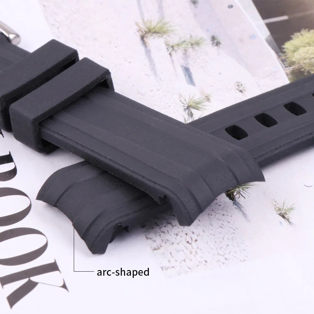 20mm Watch Strap Bands Man Blue Black Waterproof Silicone Rubber Watchbands Bracelet Clasp Buckle For Omega New 300 Tools Curved E301M