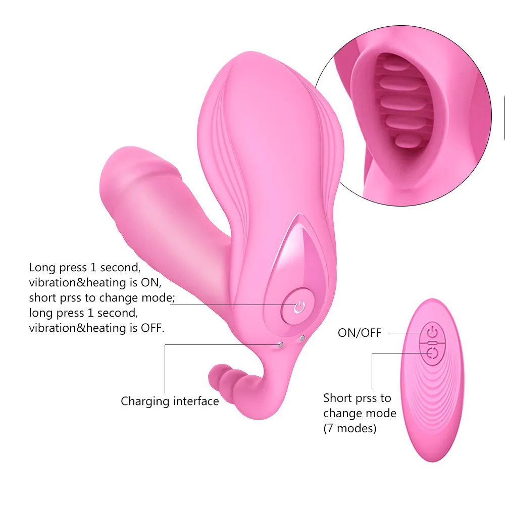 OLO Butterfly Dildo Vibratör Kablosuz Uzaktan Kumanda Klitoris Stimülatörü Gspot Masajı Vajina Dil Yalanma Seks Oyuncak Kadın M1630670