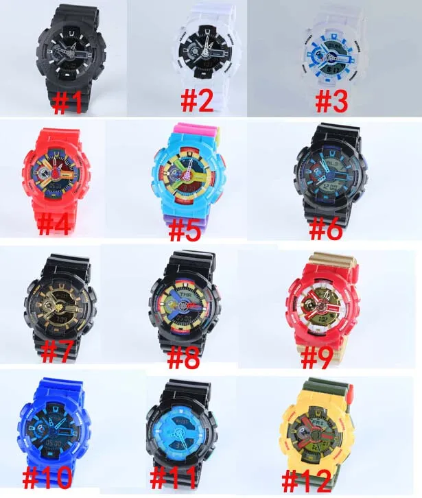 2019 New Men Sports Watch Mashion Brand Watch Watch Digital and Analog Watch Men Cag Watches299e