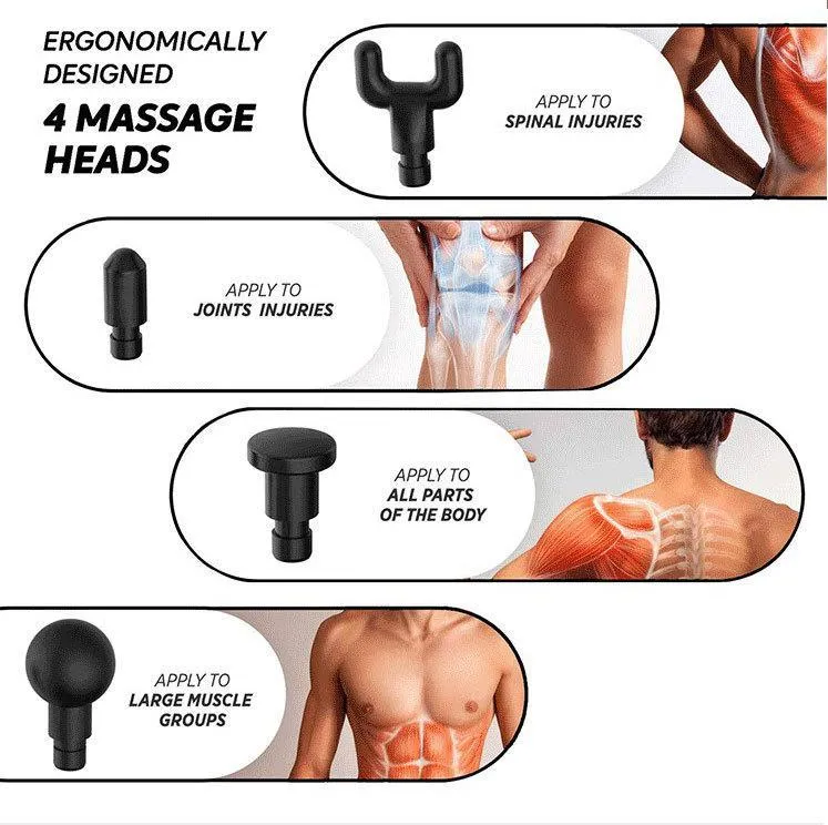 Multifunction Fascia Gun massager Body Muscle Therapy Sport Magic Massage Guns Electric Booster Vibration Percussion Massagers Deep Tissue Pain Relief