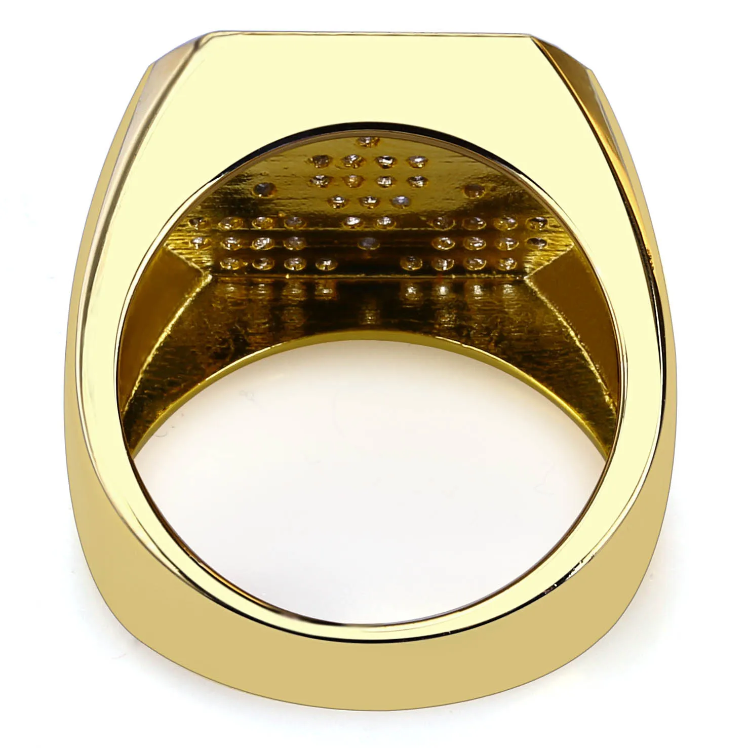 18K Goud Wit CZ Zirconia Designer Geometrische Ring Band Hip Hop Volledige Diamond Iced Out Lovers Ringen Sieraden Geschenken voor Mannen Who222z