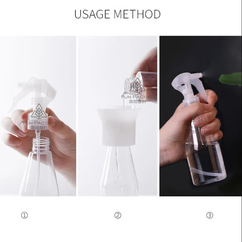 PET transparente 200 ml japanische kleine Sprühflasche ECHO Bewässerungsblume desinfizieren Alkoholsprühtopf separat