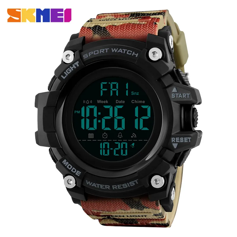 Skmei Outdoor Sport Watch Men Countdown Targe Watch Watchs 5BAR Водонепроницаемые цифровые часы Relogio Masculino 1384256c