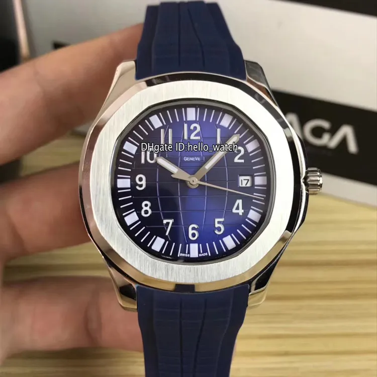 Nova data 42mm esporte 5167a-001 5167 mostrador preto automático masculino relógio 316l caixa de aço pulseira de borracha de alta qualidade relógios pphw olá wa299i