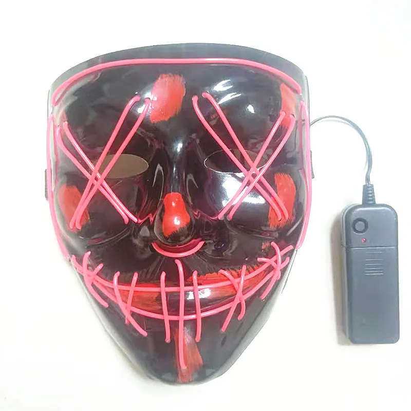 LED-lichtfeestmaskers grappig uit het Purge-verkiezingsjaar Ideaal voor Festival Cosplay Halloween Costume218I