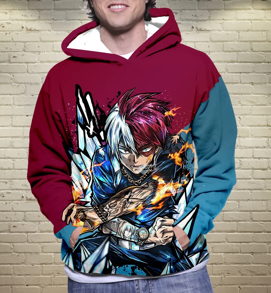 2019 3D My Hero Academia Hoodies 여성용 긴 소매 캐주얼 후드 땀 셔츠 인기 스트리트웨어 후드 T200102