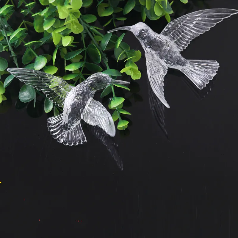 High Quality European hanging Crystal Acrylic Bird Hummingbird Ceiling Antenna Home Wedding Stage Decoration Ornaments273Z