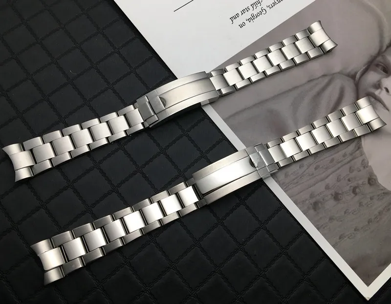 Cinturini orologi in acciaio inossidabile argento lucido spazzolato da 20 mm cinturino sottomarino RX Sub-mariner Bracciale1250r