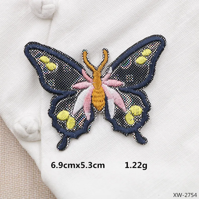 Embroidered Patch Butterfly IRON SEW on Suit Leather Flash New Style Clothing Shoes and Hats Luggage276d