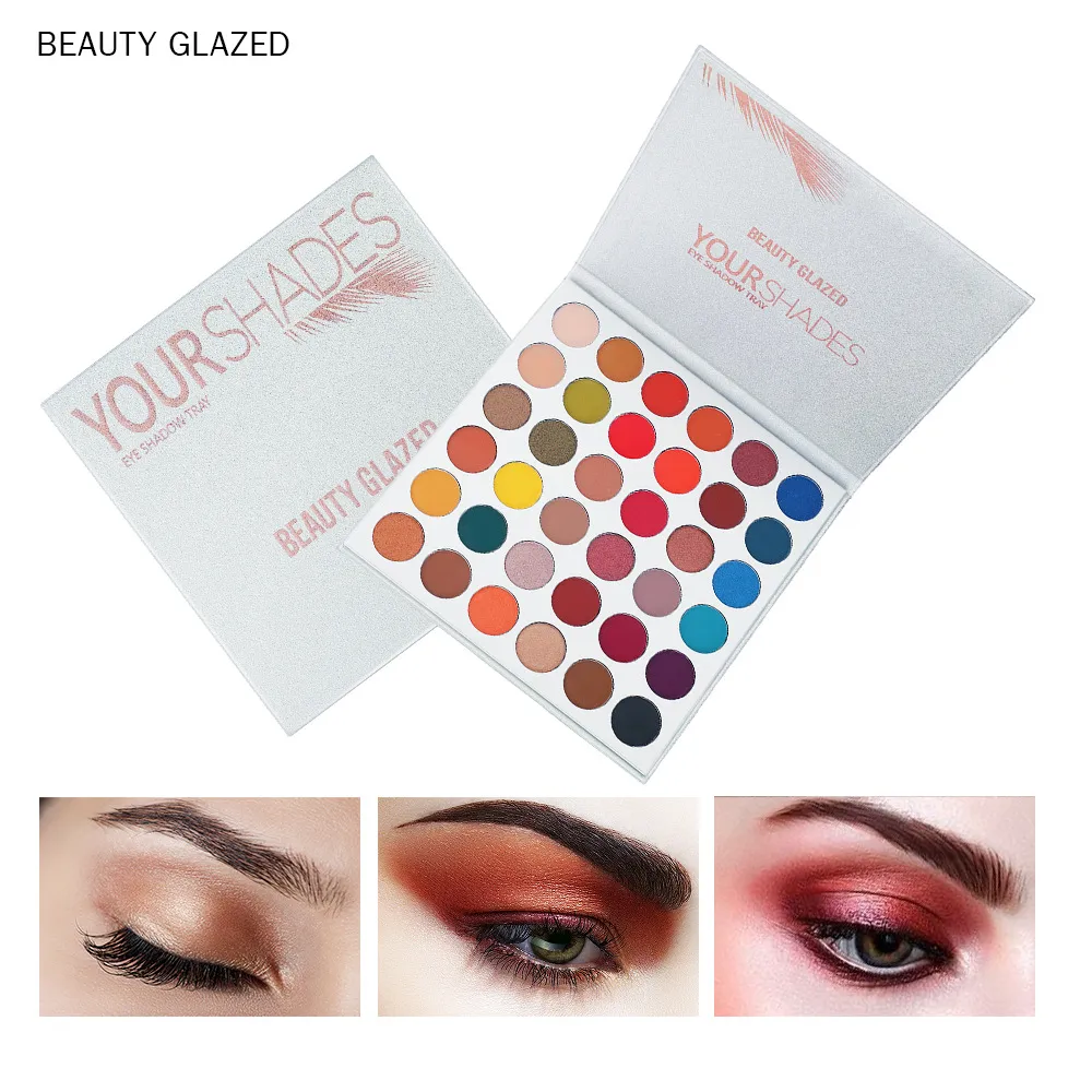 Fashion Beauty Glasierte Lidschatten-Palette, 36 Farben, schimmernder Lidschatten, langlebiger Make-up-Lidschatten, Ihr Schatten, privater Stil-Lidschatten