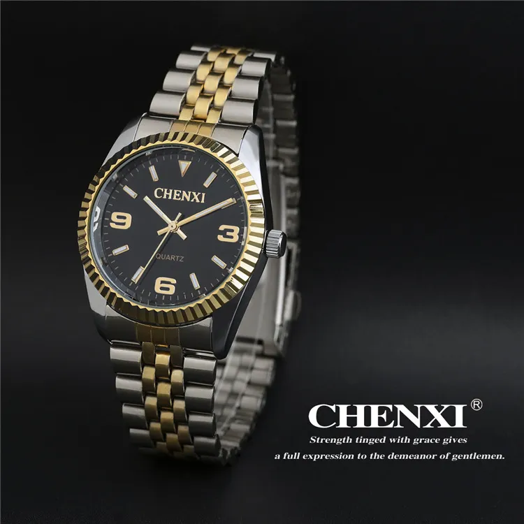 cwp CHENXI Reloj de Primeras Marcas Relojes de Cuarzo para Mujer Hombres Relojes de Pulsera de Ocio de Moda de Cuarzo para Amantes con Esfera Simple Relogio F236P