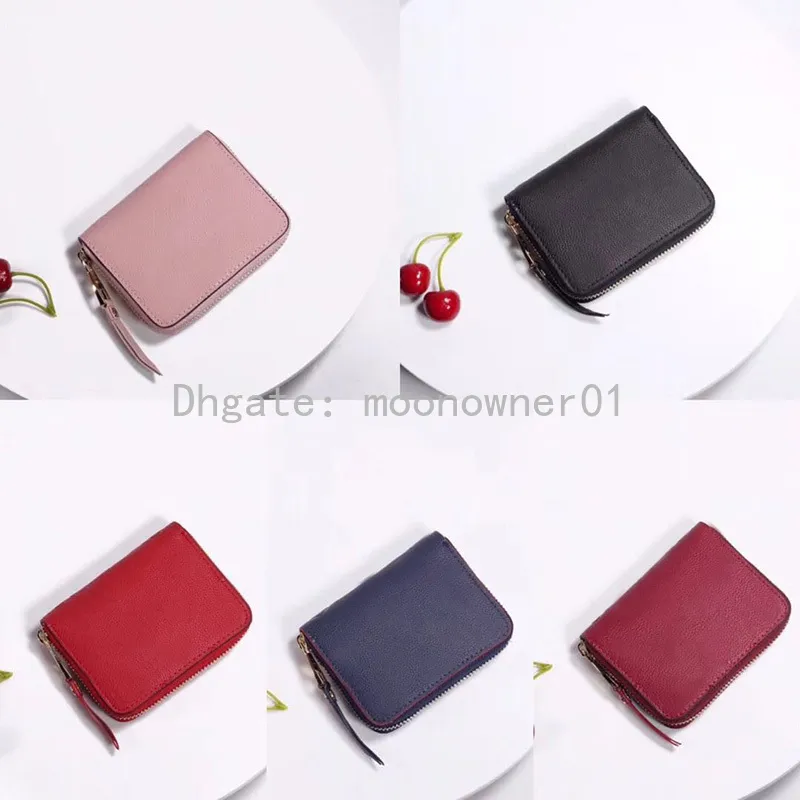 Leather designer short wallet for women fashion leather purse money bag zipper pouch coin purse pocket note designer clutch Victor2360