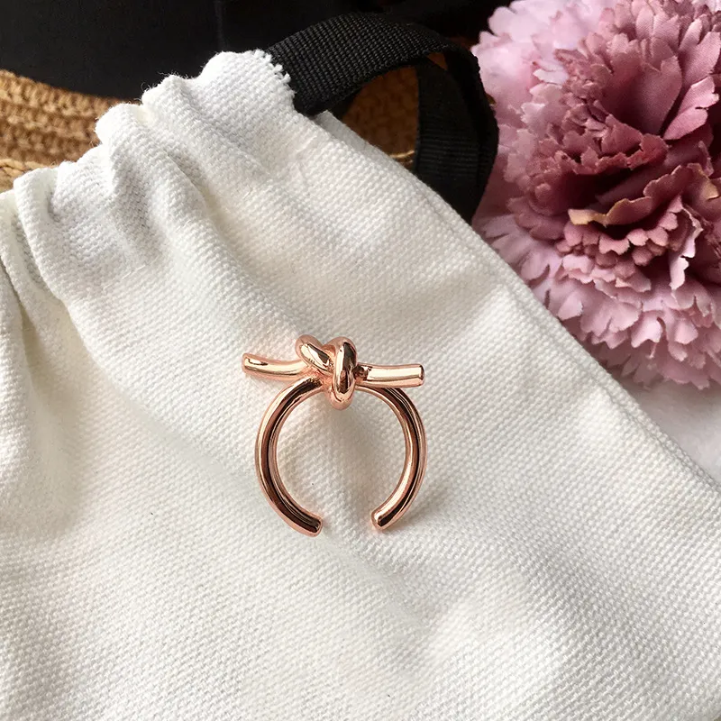 moda cobre rosa ouro acessórios de prata estilo moda rua tiro simples kink linear anel aberto para mulher