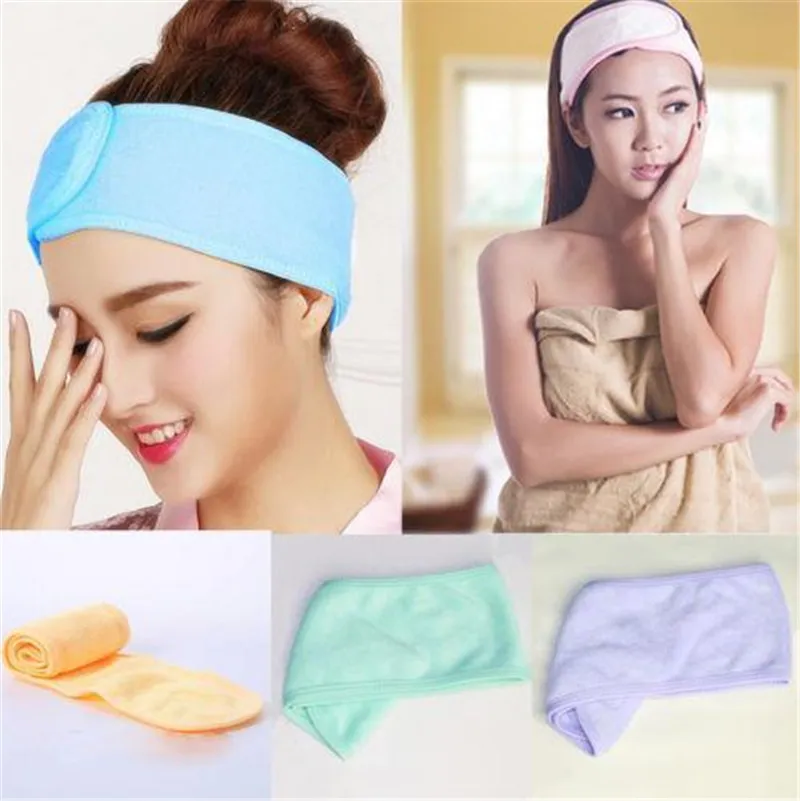 elastische hoofdband goedkope schoonheid handdoek dames gezicht make-up masker band sport absorberende haaraccessoires dc462