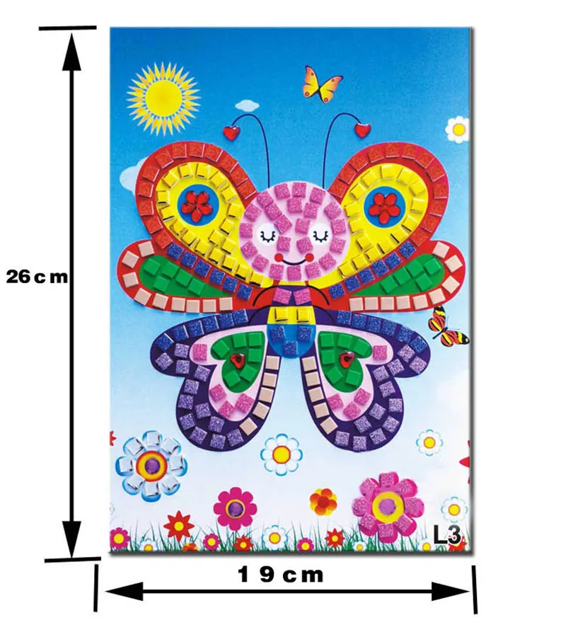 3D fai da te schiuma mosaico adesivi di cristallo arte EVA bambini puzzle fumetto giocattoli educativi creativi bambini 12 stile selezionare 40 pezzi mix all'ingrosso