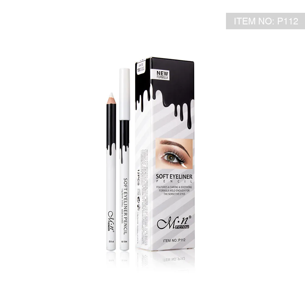 Soft White Eyeliner Pencil Silkworm Brightening Highlight Waterproof Eye Liner Menow Mild Waterline Makeup for Sensitive Eyes