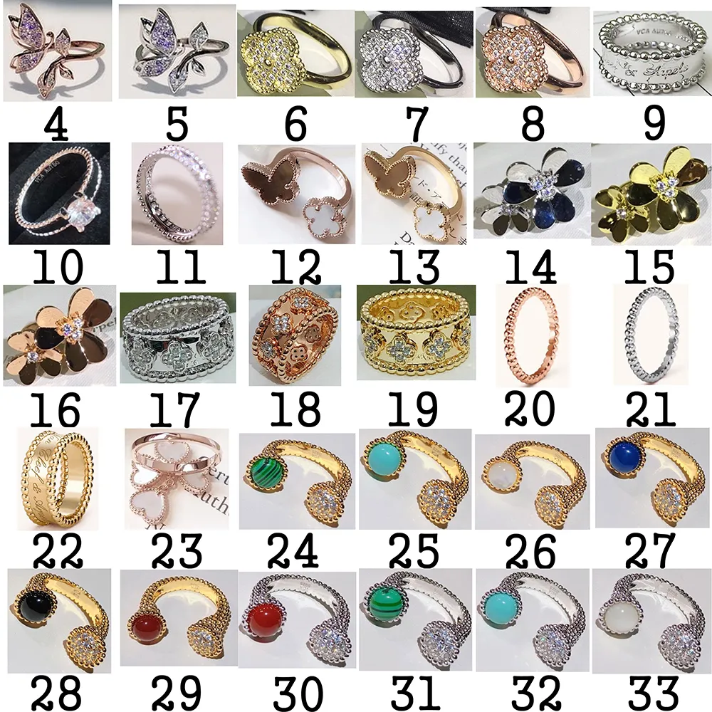 Pretagem de orelhas de trevo Van Colar fêmea Chain Clavicle Cleef Cinco Bracelete de Flores Escritada Prazada de Ouro 18k Brincos de ouro rosa AGATE ARP7439053